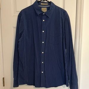 Sonoma Blue Casual Button Down Shirt Classic Collar